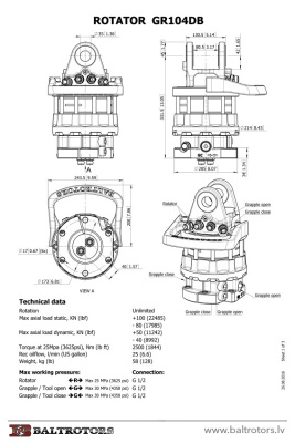 Ротатор Baltrotors GR104DB